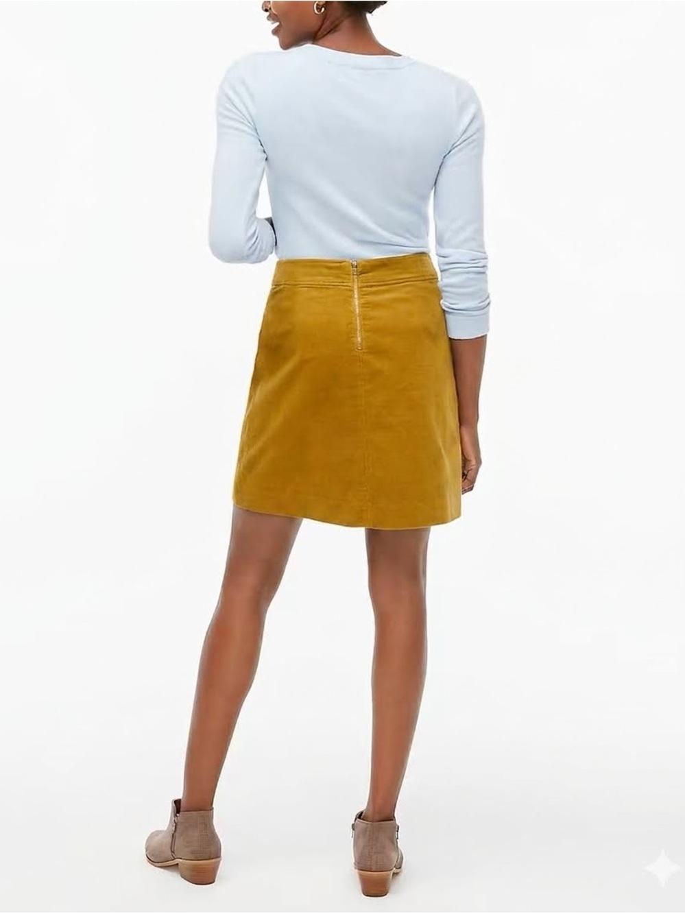 NWT J.Crew Mercantile Corduroy Mini Skirt Mustard Yellow Gold Size 0